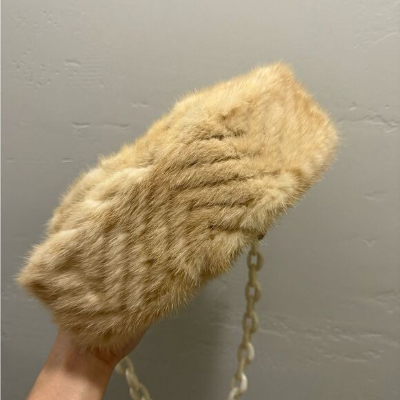 Luxury Real Mink Fur Handmade Fold Over Flap Bag/Shoulder Bag/Crossbody - Picture 15 of 16